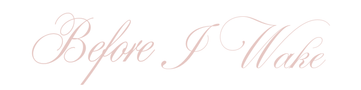 Cursive Handwriting Before I Wake logo
