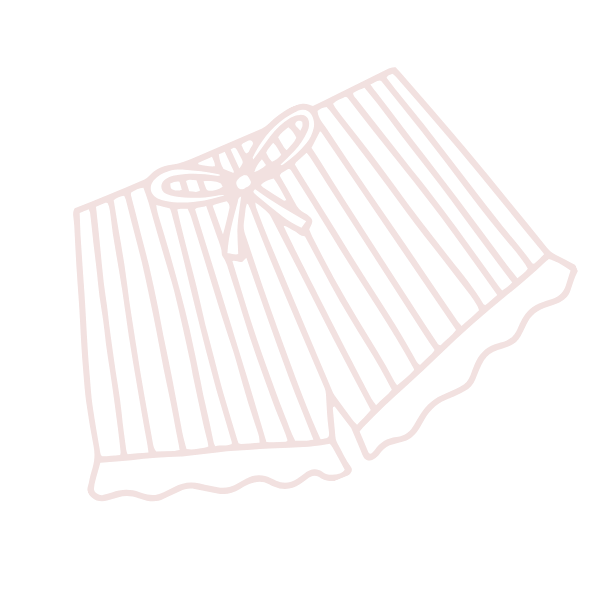 Striped pajama shorts outline